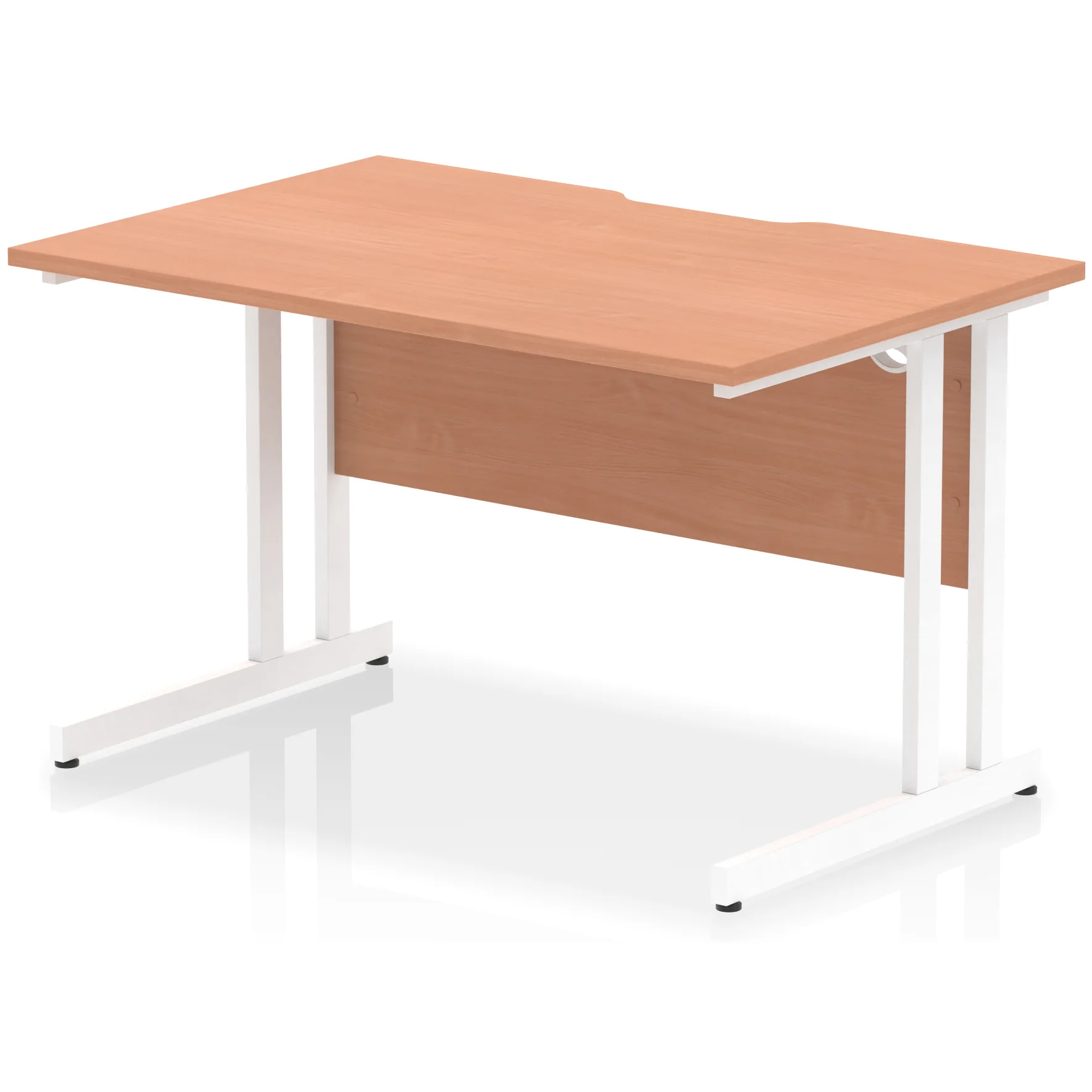 Impulse Cantilever Scalloped Rectangular Office Desk