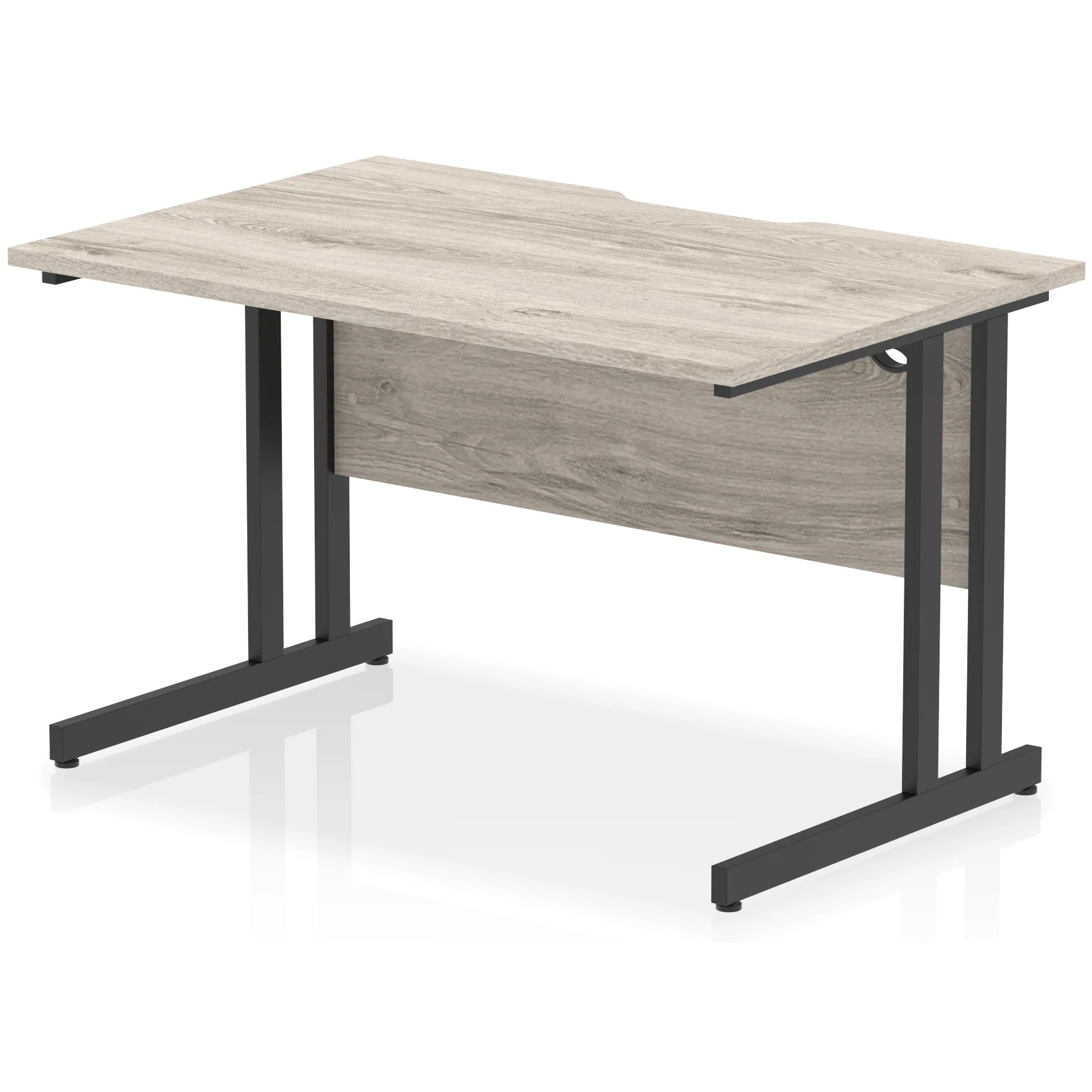 Impulse Cantilever Scalloped Rectangular Office Desk