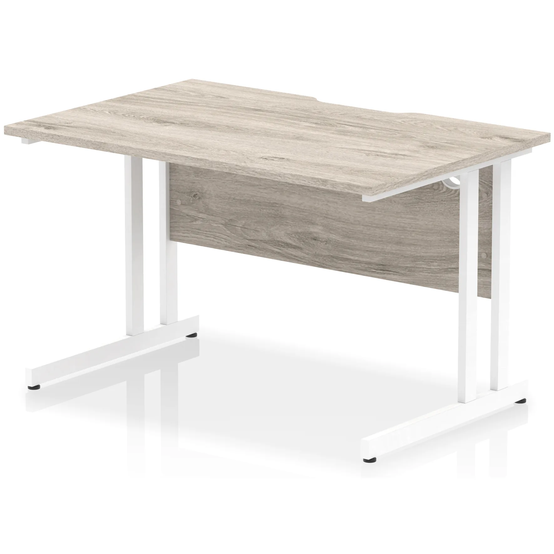Impulse Cantilever Scalloped Rectangular Office Desk