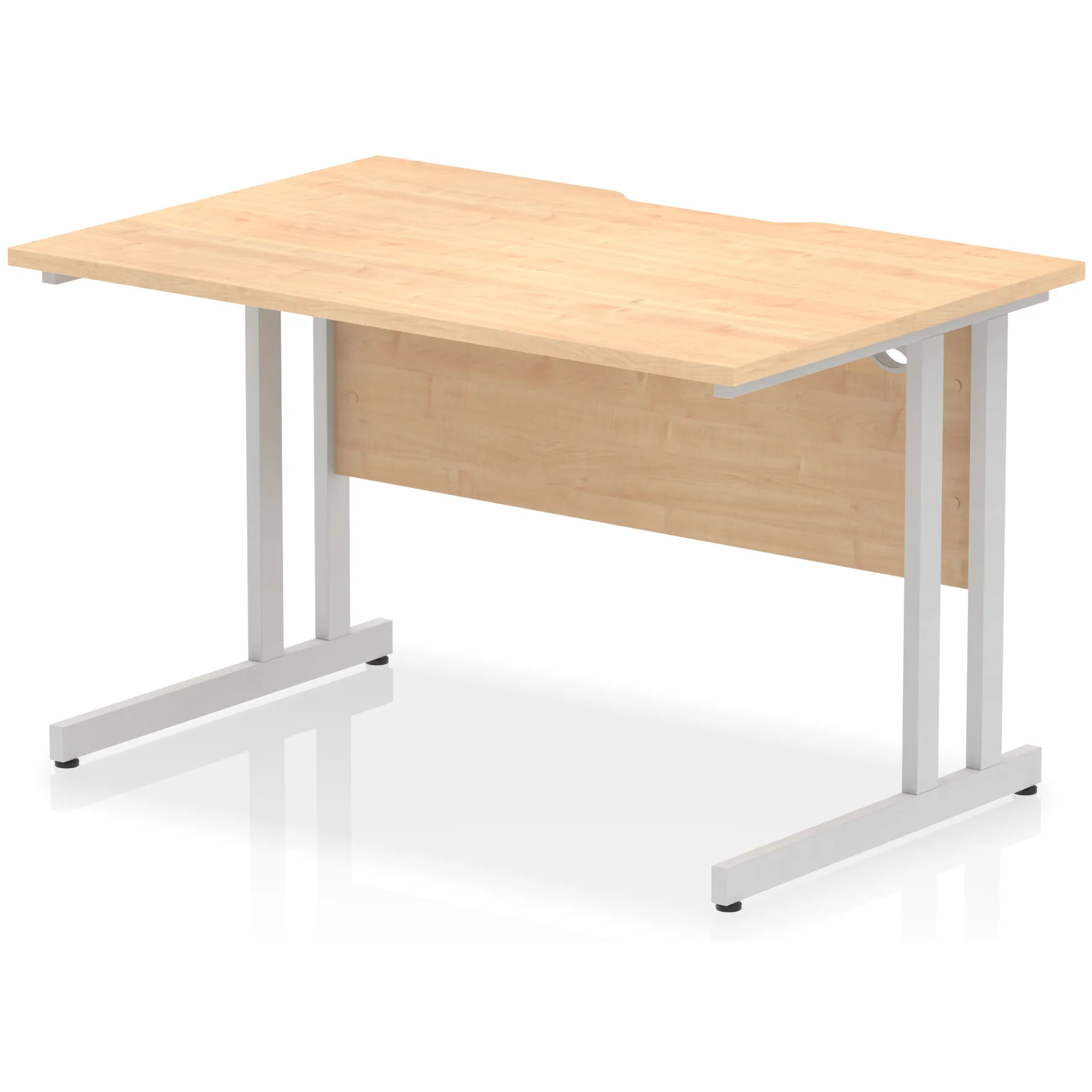 Impulse Cantilever Scalloped Rectangular Office Desk