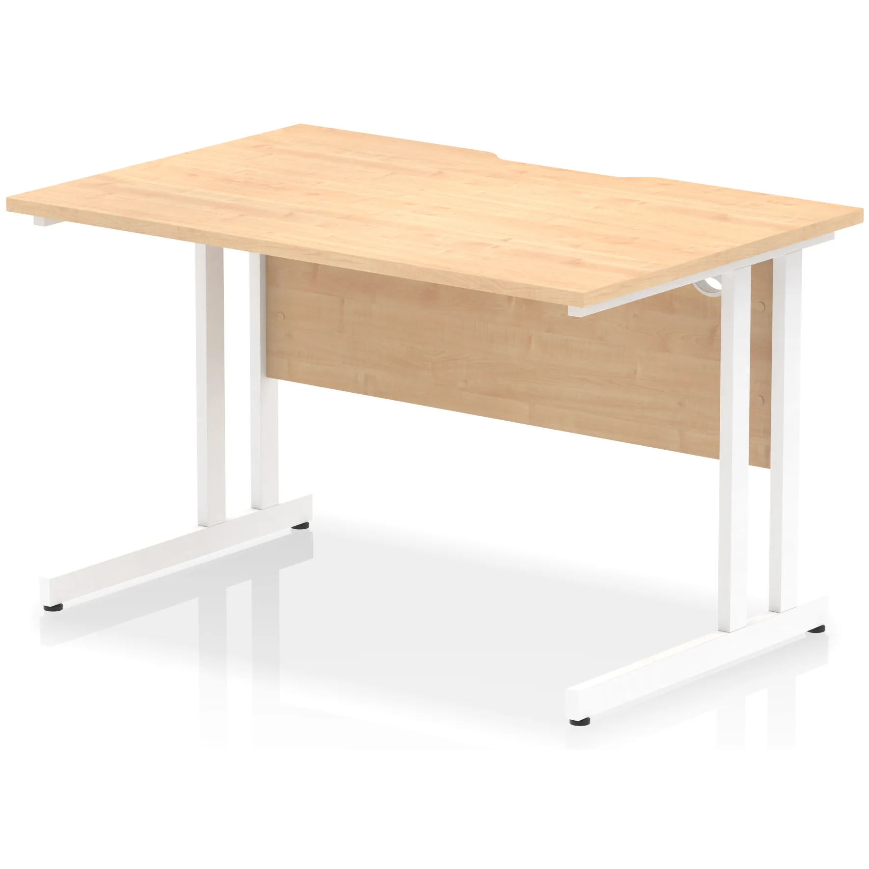 Impulse Cantilever Scalloped Rectangular Office Desk