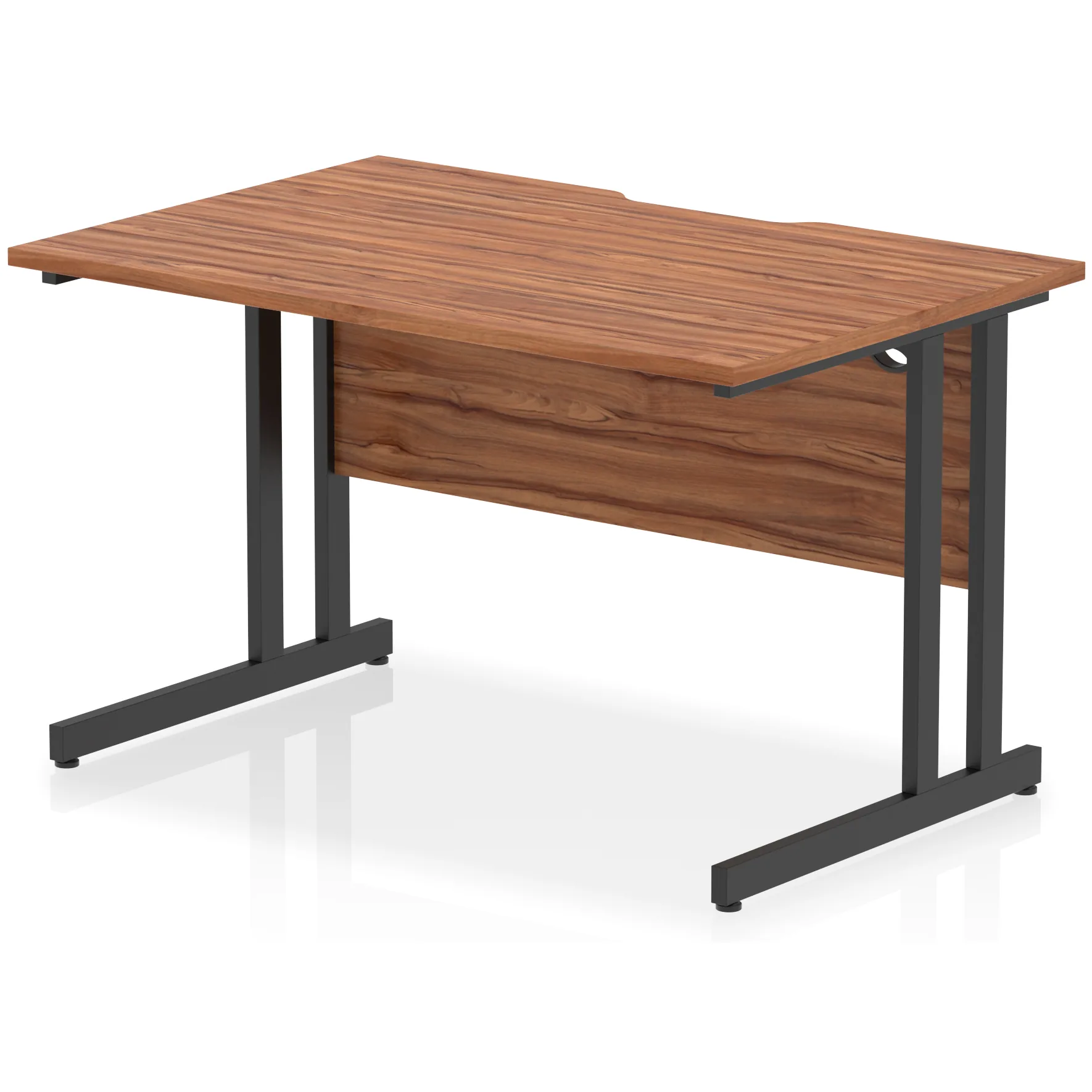Impulse Cantilever Scalloped Rectangular Office Desk