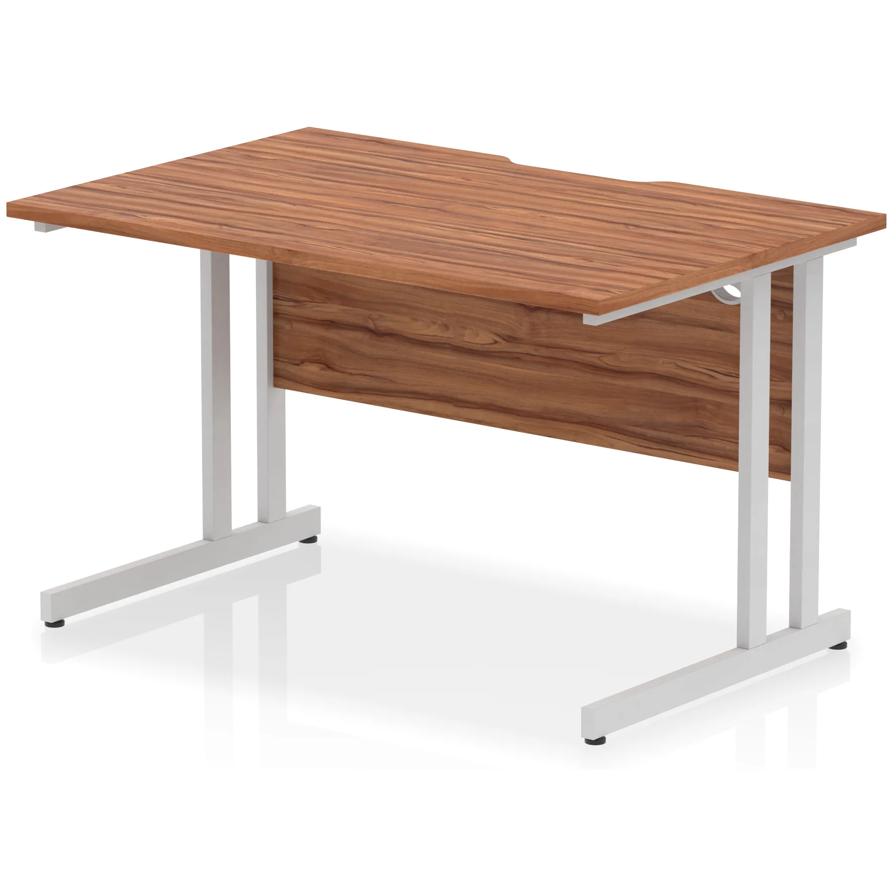Impulse Cantilever Scalloped Rectangular Office Desk