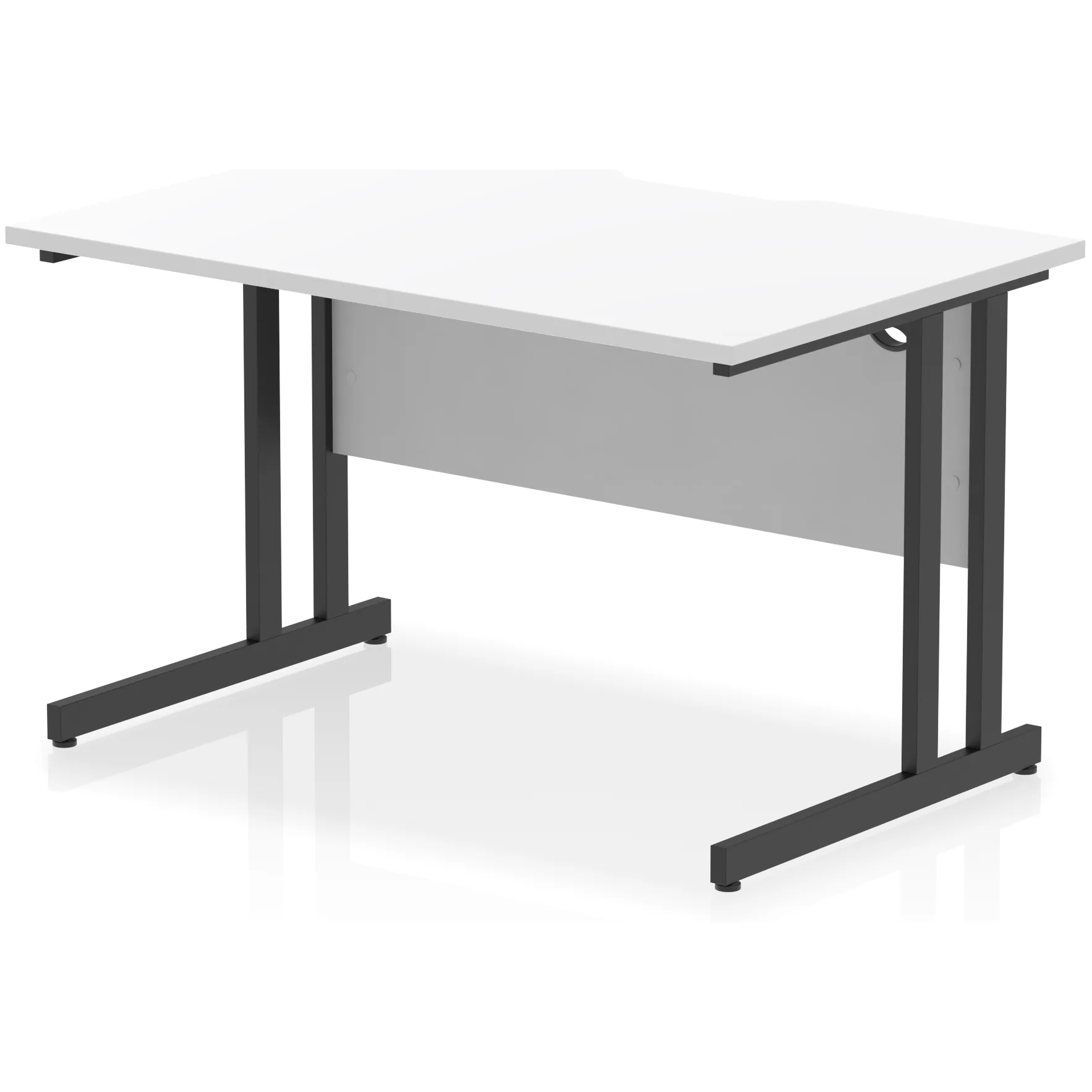 Impulse Cantilever Scalloped Rectangular Office Desk