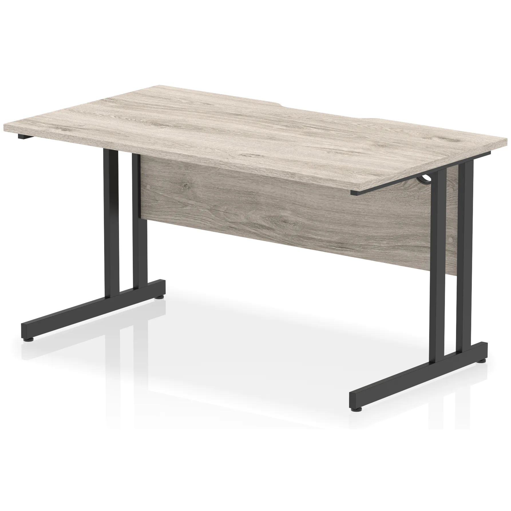Impulse Cantilever Scalloped Rectangular Office Desk