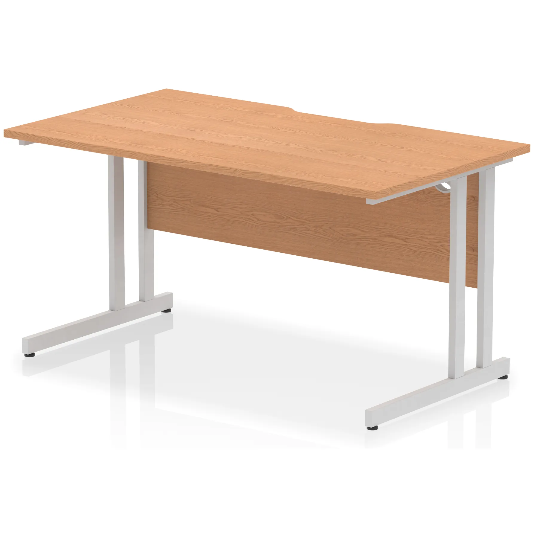 Impulse Cantilever Scalloped Rectangular Office Desk