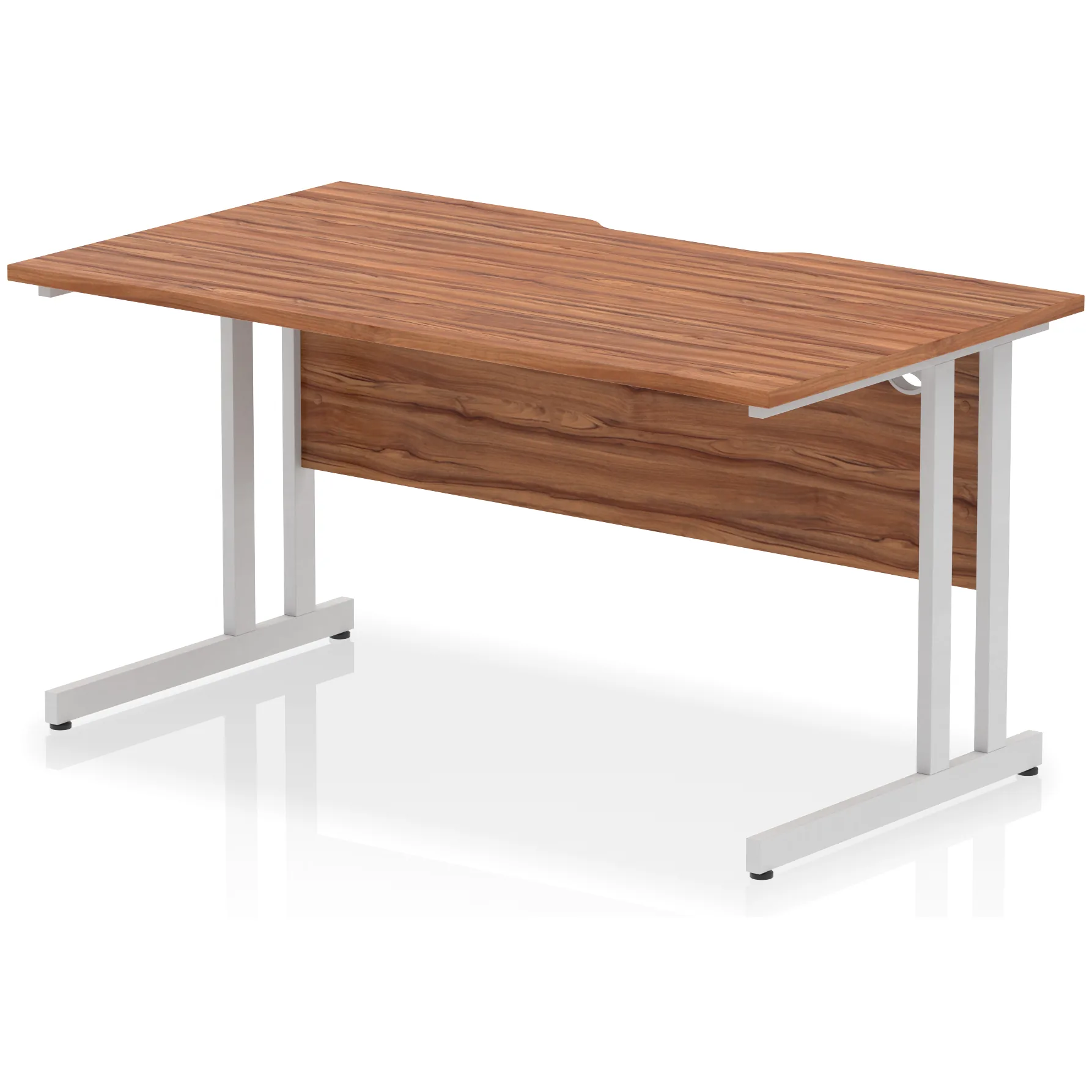 Impulse Cantilever Scalloped Rectangular Office Desk