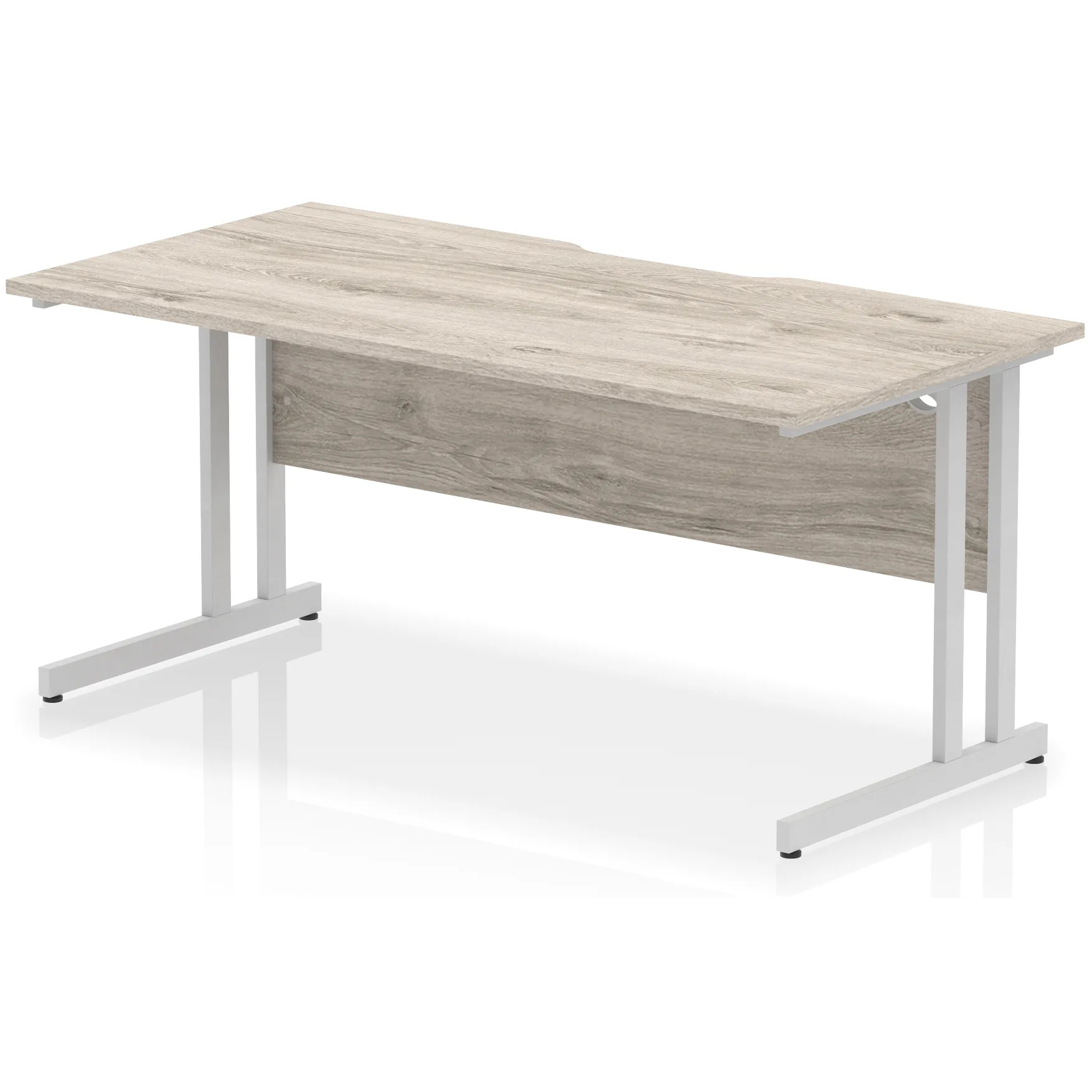 Impulse Cantilever Scalloped Rectangular Office Desk