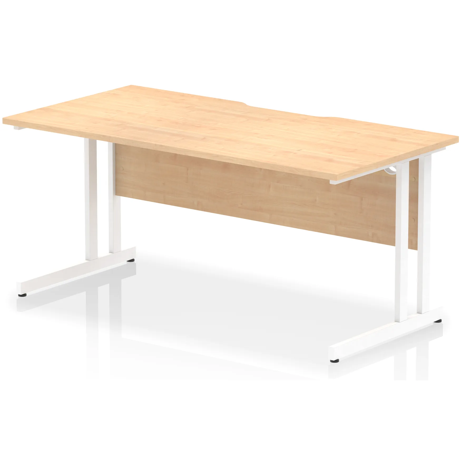 Impulse Cantilever Scalloped Rectangular Office Desk