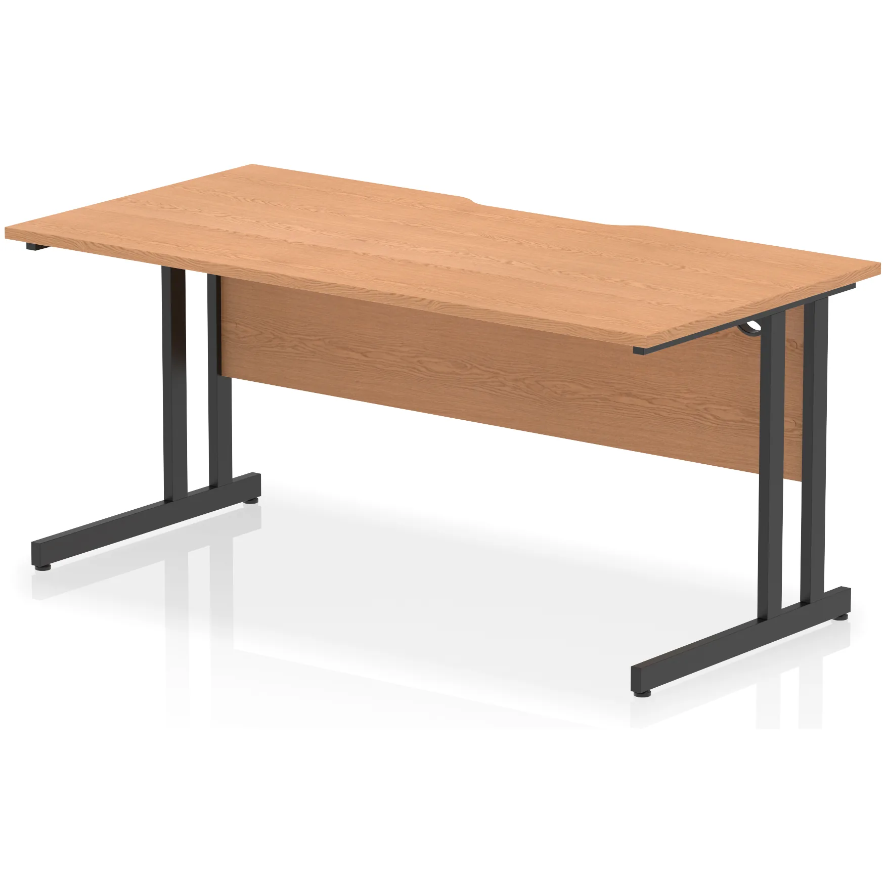 Impulse Cantilever Scalloped Rectangular Office Desk