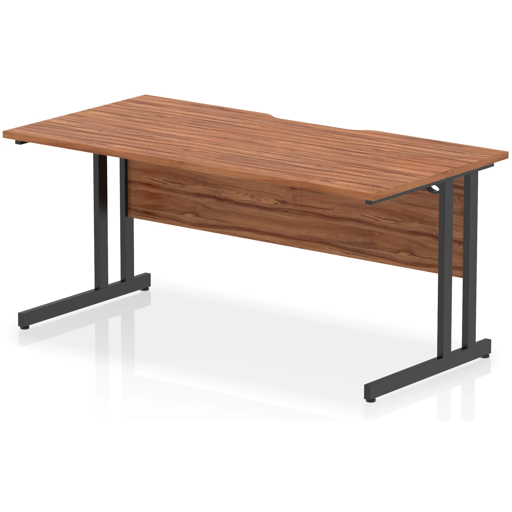 Impulse Cantilever Scalloped Rectangular Office Desk