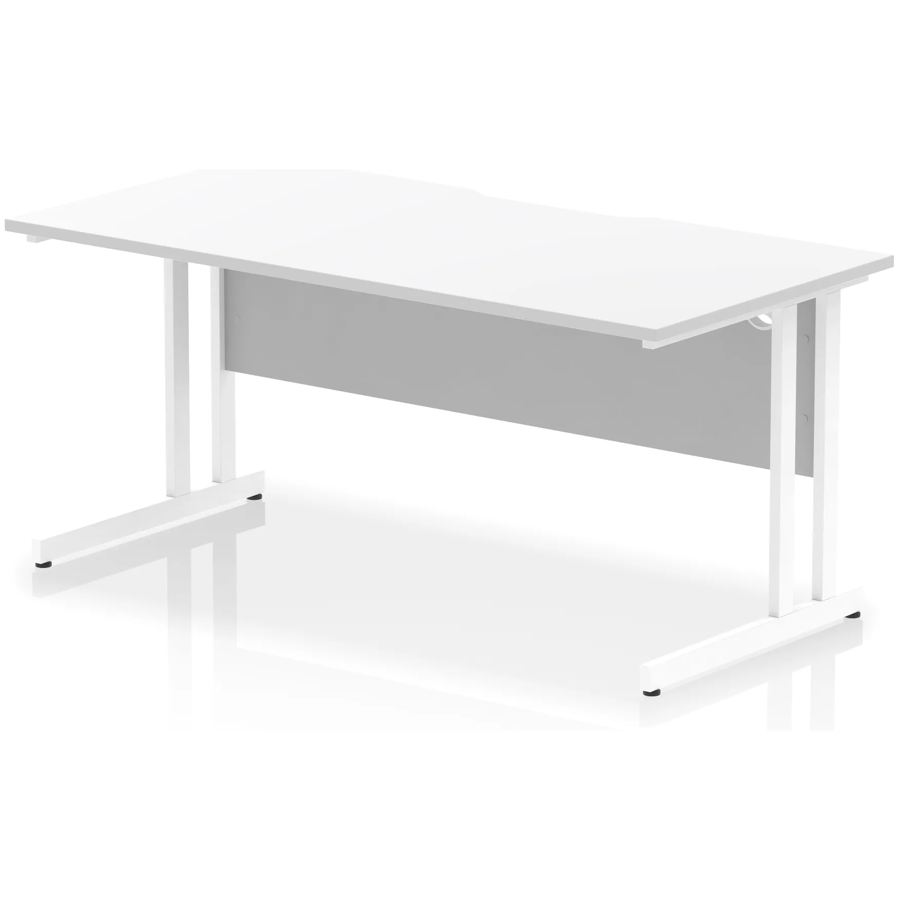 Impulse Cantilever Scalloped Rectangular Office Desk