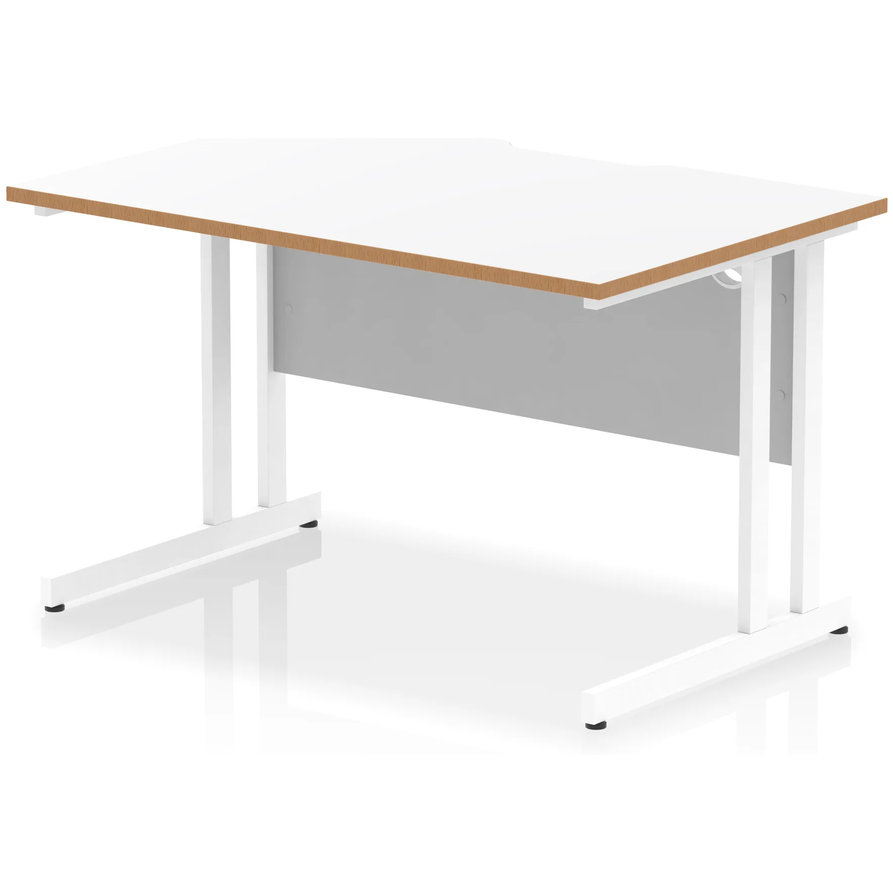 Impulse Cantilever Scalloped Rectangular Office Desk