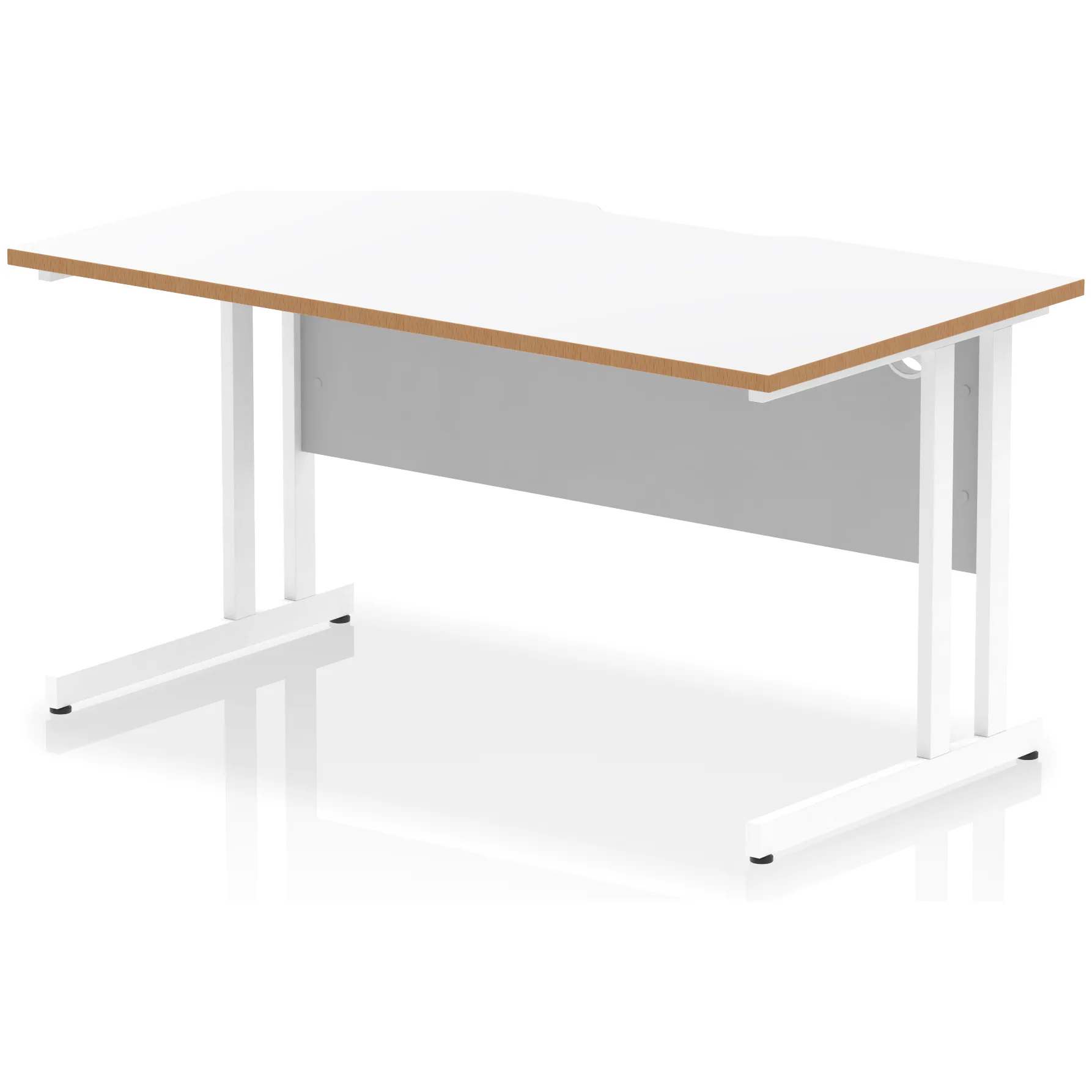 Impulse Cantilever Scalloped Rectangular Office Desk