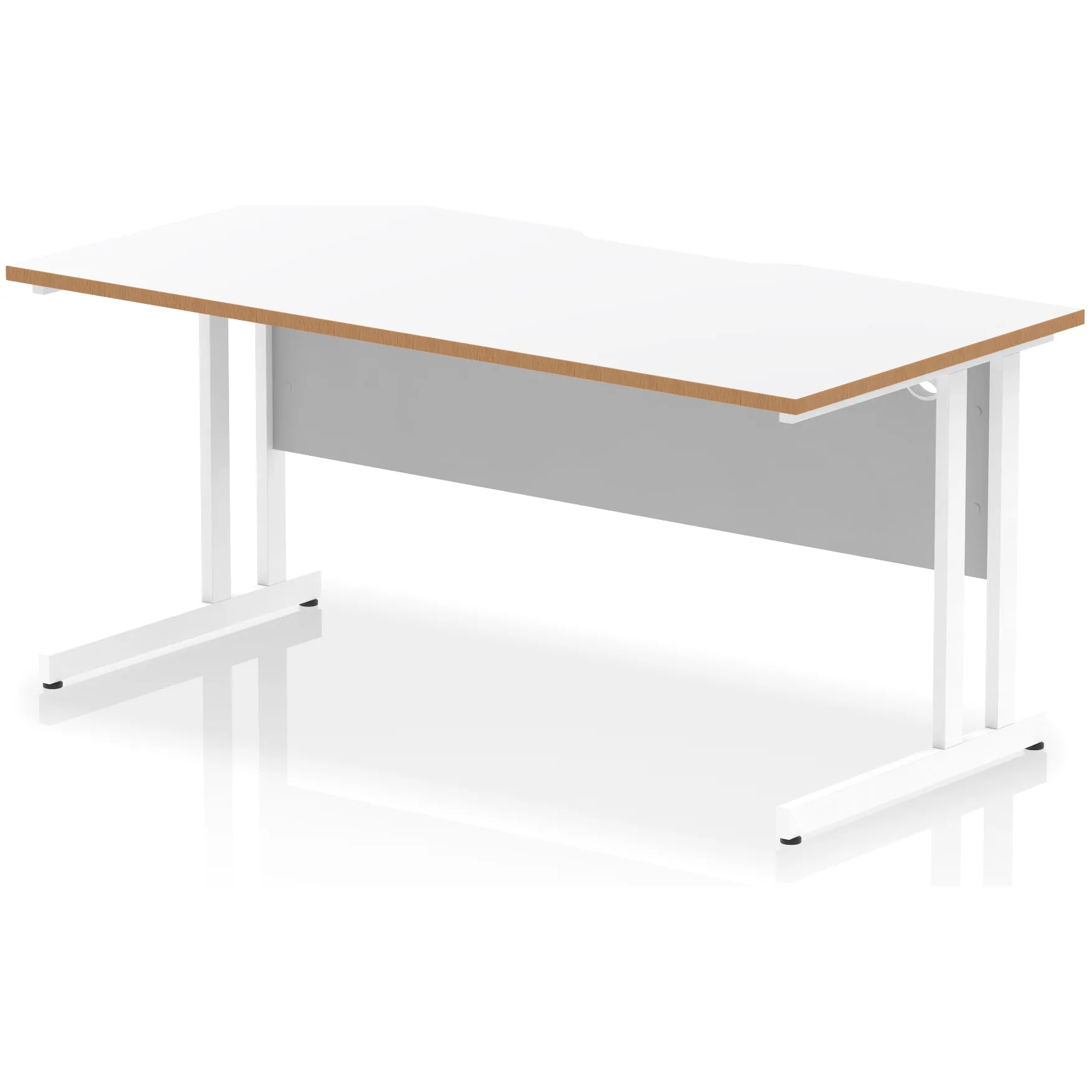 Impulse Cantilever Scalloped Rectangular Office Desk