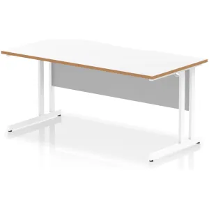 Impulse Cantilever Scalloped Rectangular Office Desk