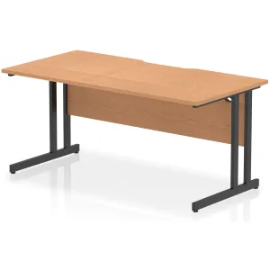 Impulse Cantilever Scalloped Rectangular Office Desk