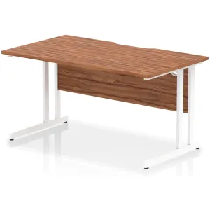 Impulse Cantilever Scalloped Rectangular Office Desk