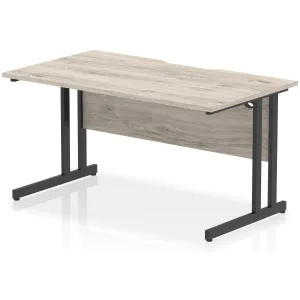 Impulse Cantilever Scalloped Rectangular Office Desk