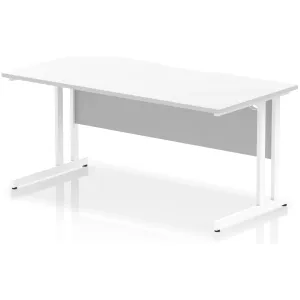 Impulse Cantilever Scalloped Rectangular Office Desk