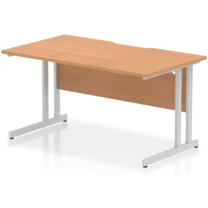 Impulse Cantilever Scalloped Rectangular Office Desk