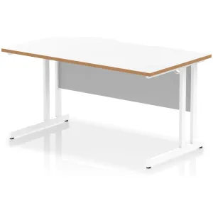 Impulse Cantilever Scalloped Rectangular Office Desk