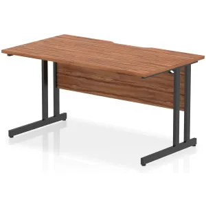 Impulse Cantilever Scalloped Rectangular Office Desk