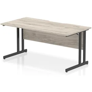 Impulse Cantilever Scalloped Rectangular Office Desk