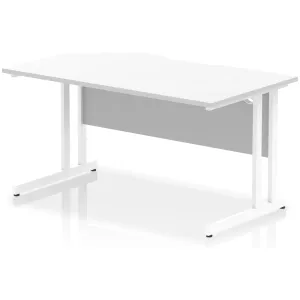 Impulse Cantilever Scalloped Rectangular Office Desk