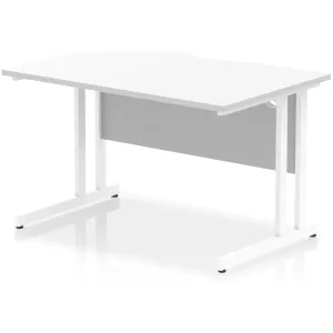 Impulse Cantilever Scalloped Rectangular Office Desk