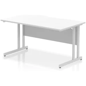 Impulse Cantilever Scalloped Rectangular Office Desk