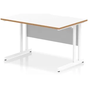 Impulse Cantilever Scalloped Rectangular Office Desk