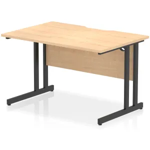 Impulse Cantilever Scalloped Rectangular Office Desk