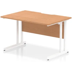 Impulse Cantilever Scalloped Rectangular Office Desk