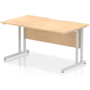 Impulse Cantilever Scalloped Rectangular Office Desk