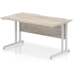Impulse Cantilever Scalloped Rectangular Office Desk
