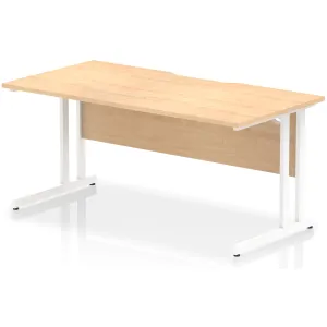 Impulse Cantilever Scalloped Rectangular Office Desk