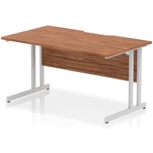 Impulse Cantilever Scalloped Rectangular Office Desk