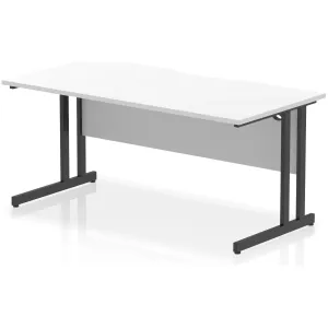Impulse Cantilever Scalloped Rectangular Office Desk