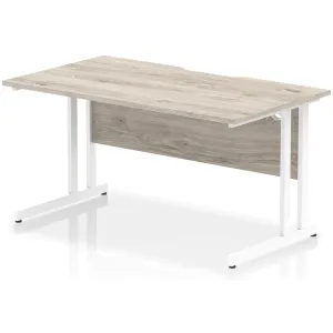 Impulse Cantilever Scalloped Rectangular Office Desk