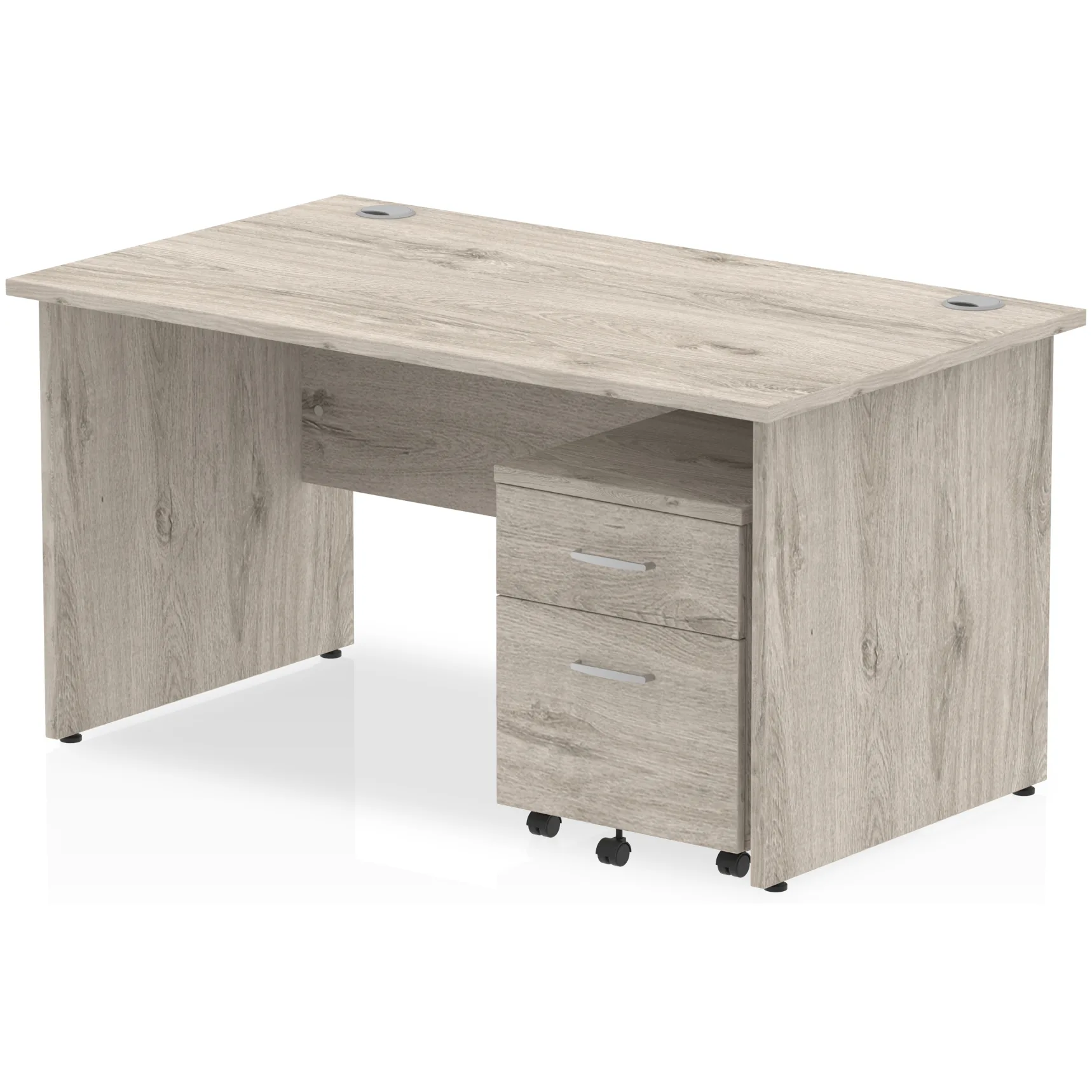Impulse Panel End Rectangular Office Desk with Storage