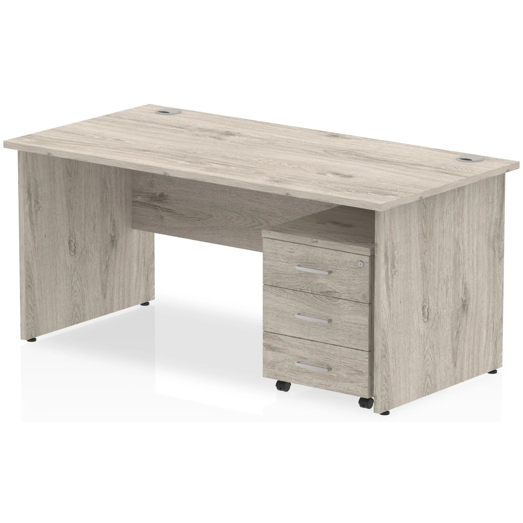 Impulse Panel End Rectangular Office Desk with Storage