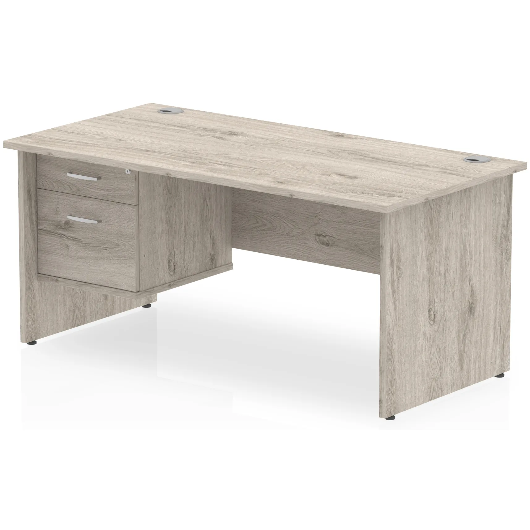 Impulse Panel End Rectangular Office Desk with Storage