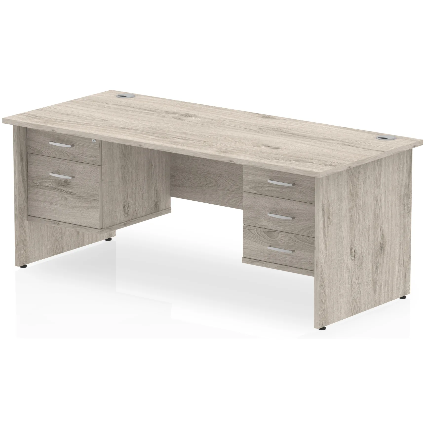 Impulse Panel End Rectangular Office Desk with Storage