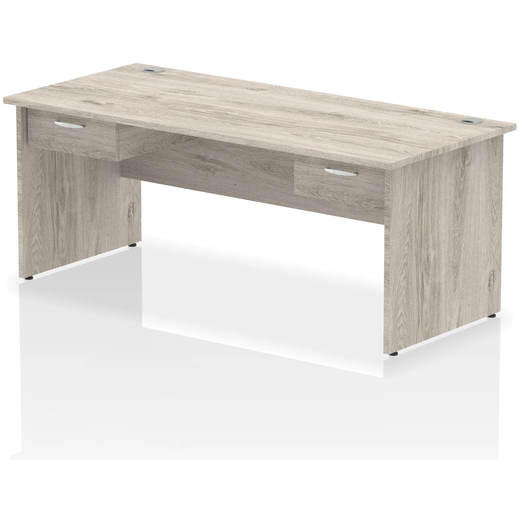 Impulse Panel End Rectangular Office Desk with Storage