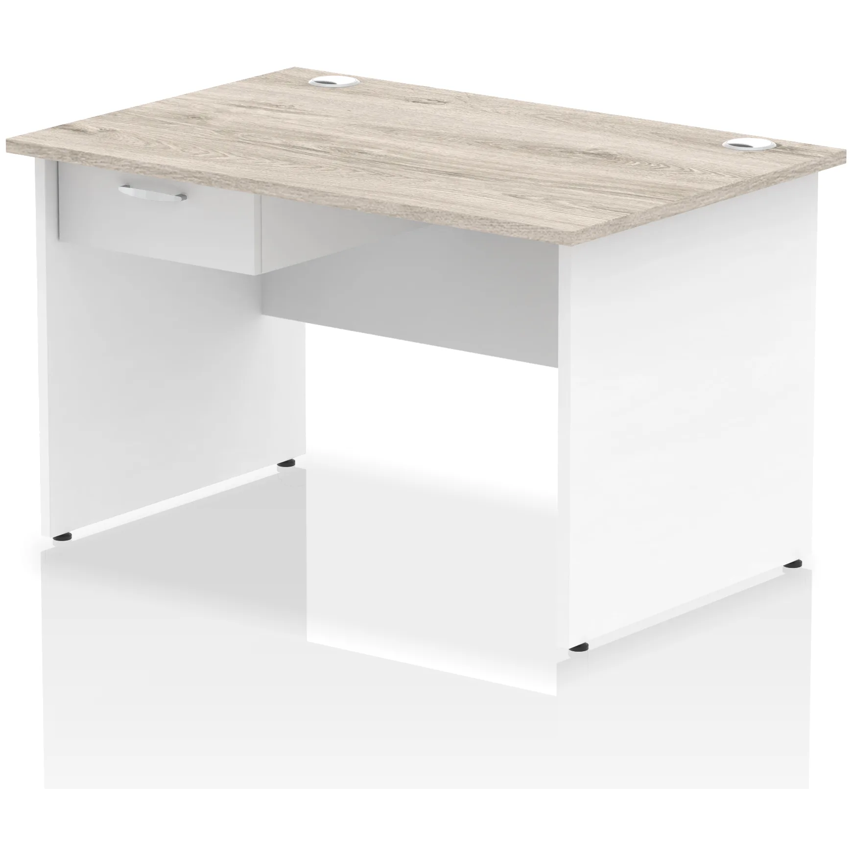 Impulse Panel End Rectangular Office Desk with Storage