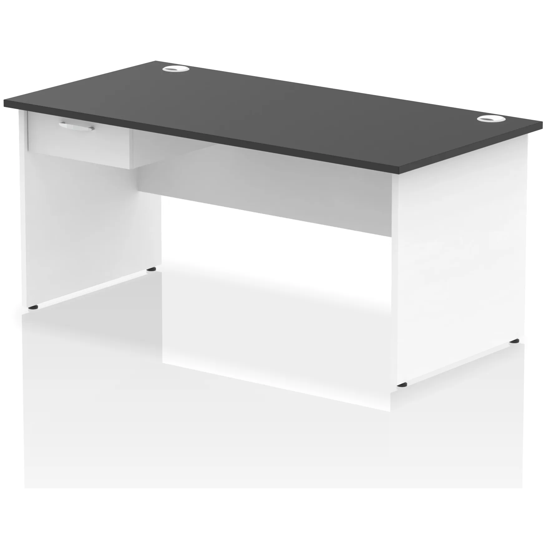 Impulse Panel End Rectangular Office Desk with Storage