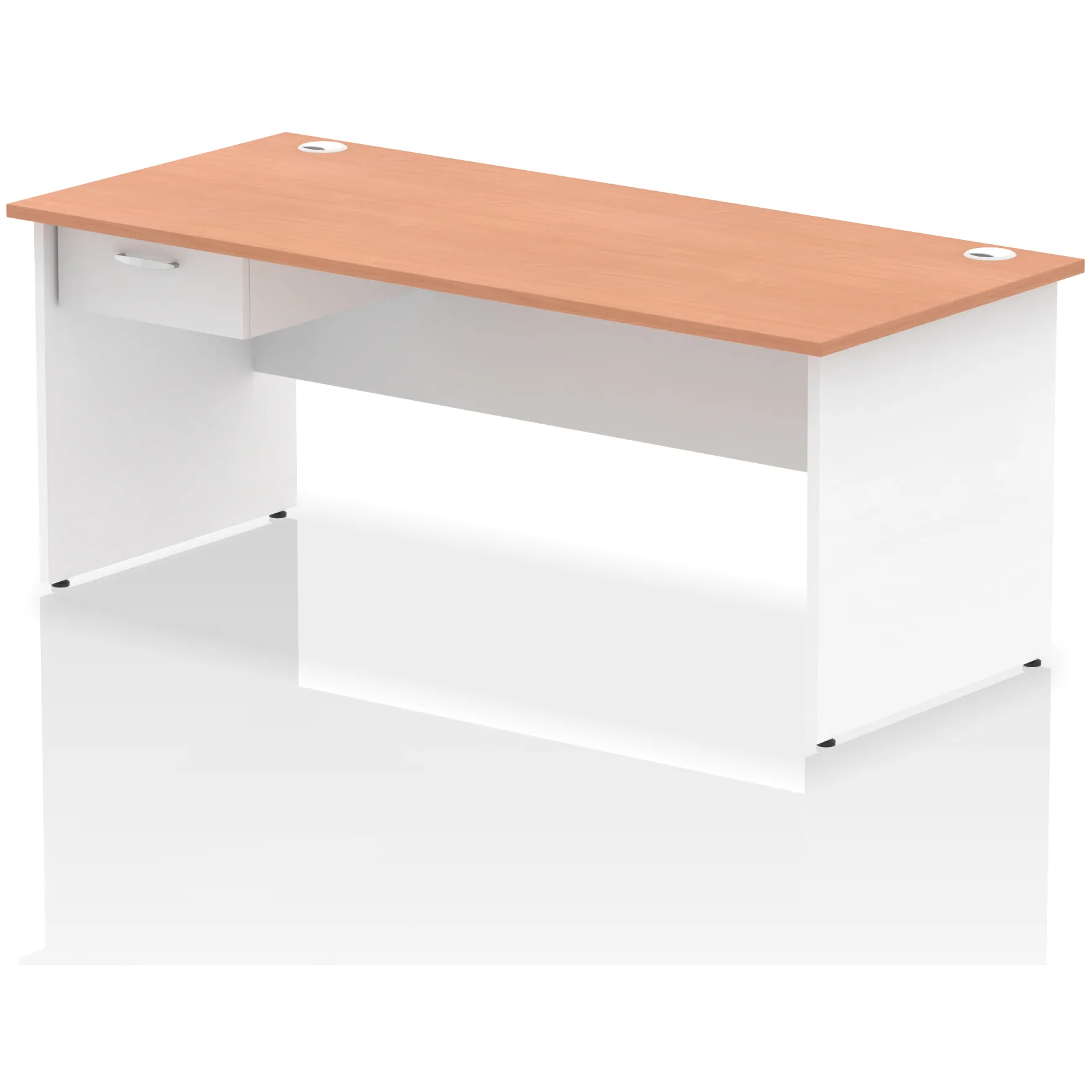 Impulse Panel End Rectangular Office Desk with Storage