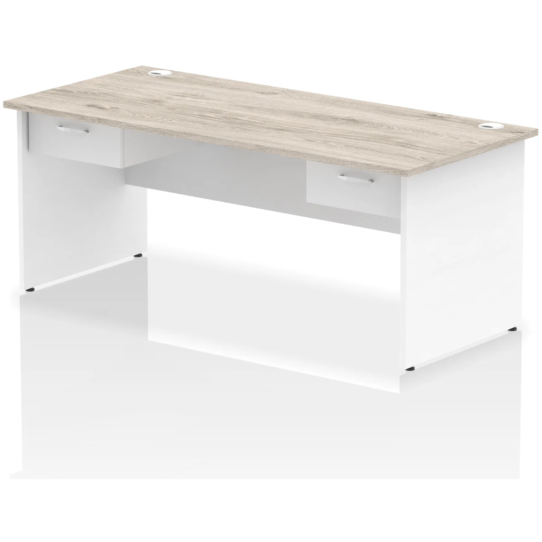 Impulse Panel End Rectangular Office Desk with Storage