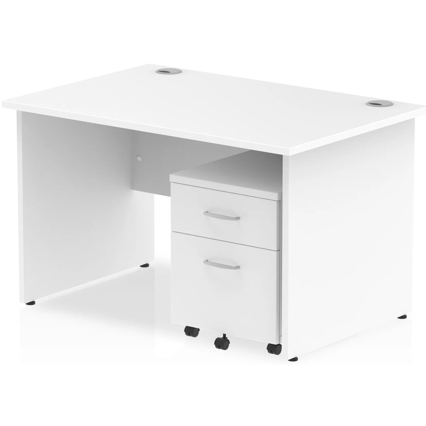 Impulse Panel End Rectangular Office Desk with Storage